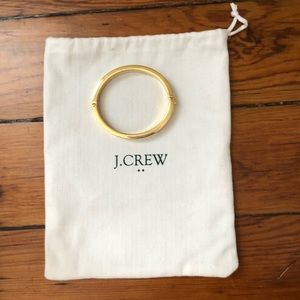 J Crew Shiny Gold Oval Clasp Bracelet